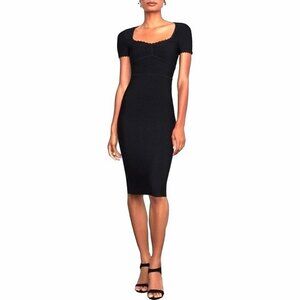Black Halo Black Sheath Short Sleeve Dress 2 NWOT